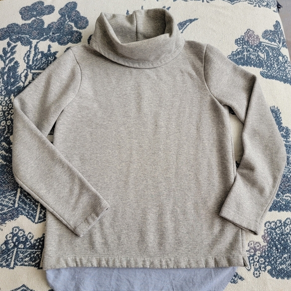 J. Crew Tops - J. Crew Light Gray Cowl Neck Sweatshirt Size Xs